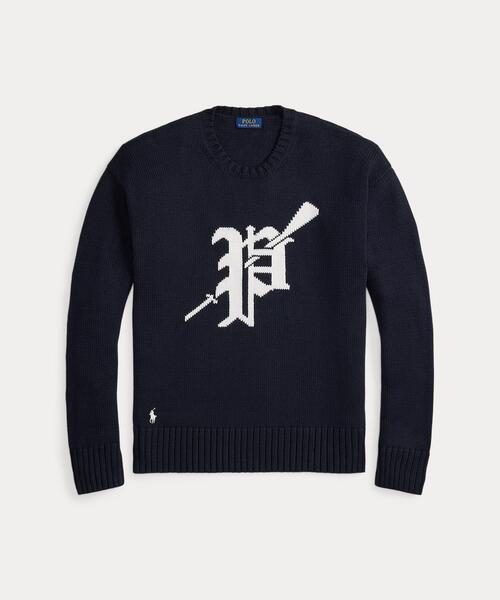 Polo Ralph Lauren RLロゴ 黒ニットセーター Lサイズ POLO RALPH LAUREN セーター ニット ビッグ フィット ロゴ