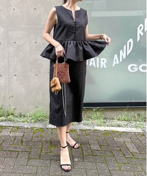 AMELY」 ノースリーブワンピース フリー ブラック レディース