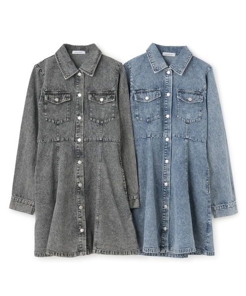 LOVETOXIC ワンピース デニムシャツワンピース キッズ 子供服 女の子