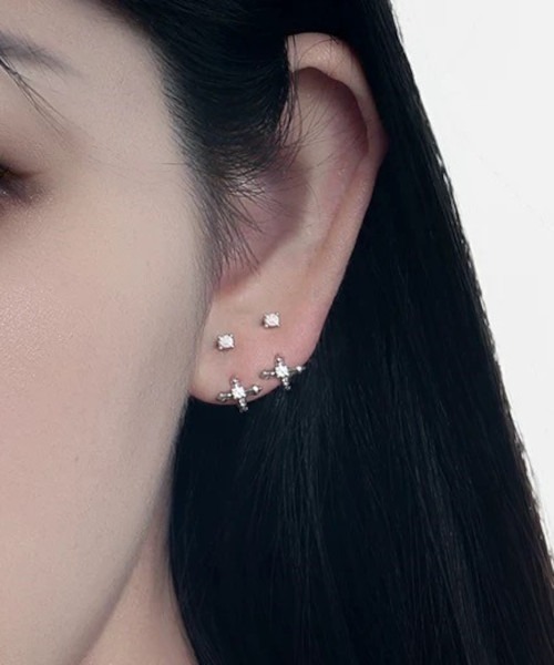 ARCHIVER ピアス 「Bz」バックカールクロスペアボディーピアス ユニ