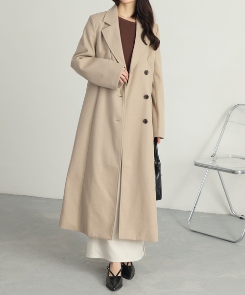 コート チェスターコート 「Cieluna」カットメルトンフレアロングチェスターコート レディース | Cieluna | 09