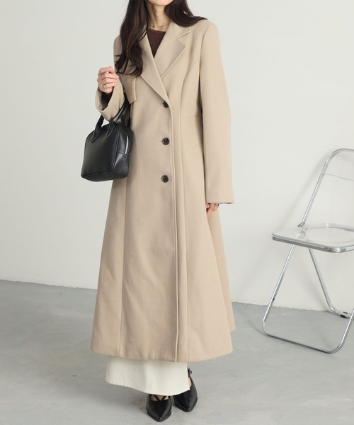 コート チェスターコート 「Cieluna」カットメルトンフレアロングチェスターコート レディース | Cieluna | 10