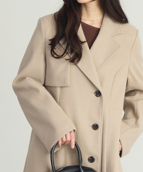 コート チェスターコート 「Cieluna」カットメルトンフレアロングチェスターコート レディース | Cieluna | 03