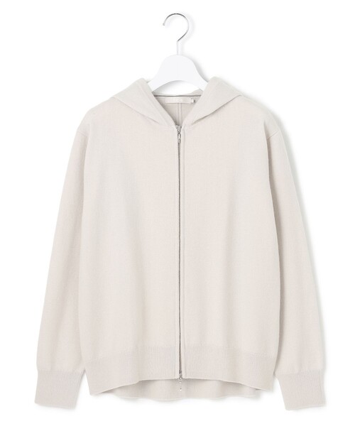 ICB（アイシービー） パーカー ソフトカシミヤミックス ジップアップ