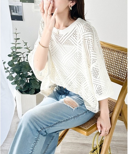 「classicalelf」 7分袖ブラウス MEDIUM アイボリー レディース_画像6