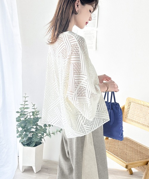 「classicalelf」 7分袖ブラウス MEDIUM アイボリー レディース_画像7