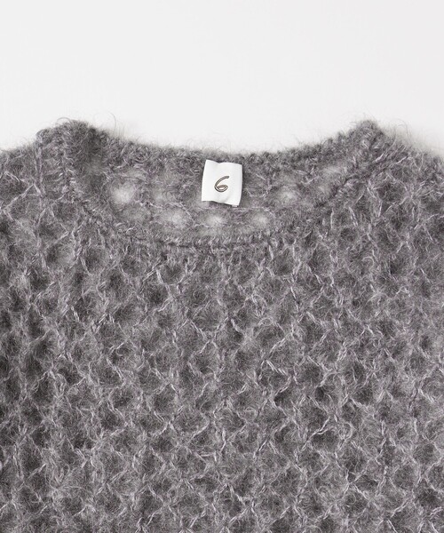 6 ニット セーター 「6(ROKU)」モヘヤウール メッシュ ニット