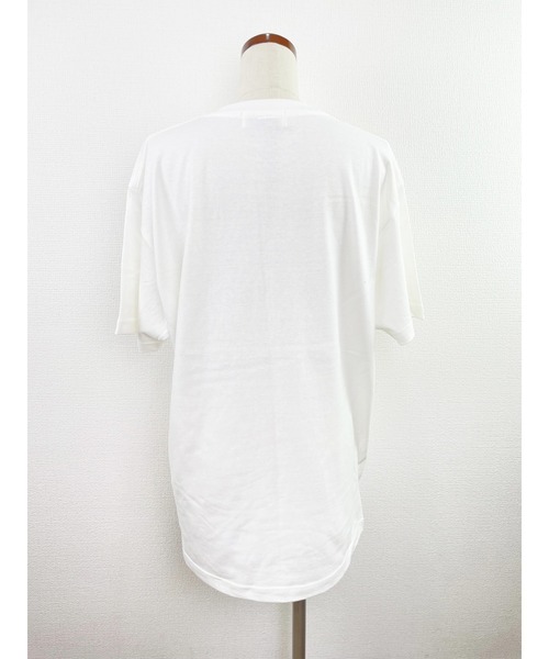 「WORLD WIDE LOVE!」 半袖Tシャツ 1 キャメル レディース_画像4