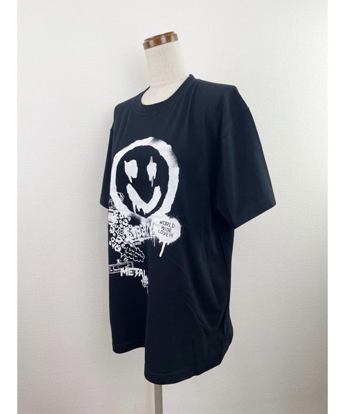 「WORLD WIDE LOVE!」 半袖Tシャツ 1 キャメル レディース_画像5