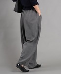 パンツ ピーチ起毛 コクーンパンツ レディースの詳細画像2