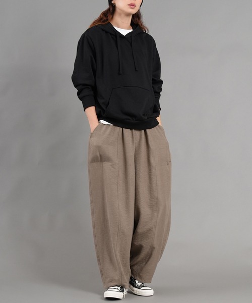 laulea パンツ ピーチ起毛 コクーンパンツ レディース : ZOZOTOWN