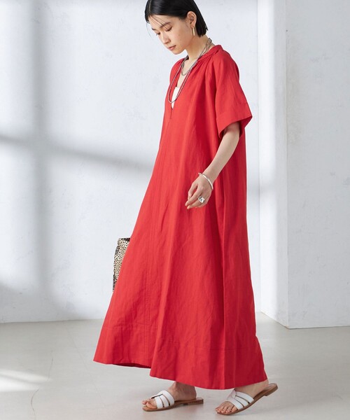 Fanaka（ファナカ） 半袖ワンピース ONE SIZE レッド レディース