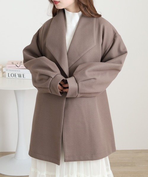 OMNES（オムネス） ピーコート pコート バックウエストタックミドル