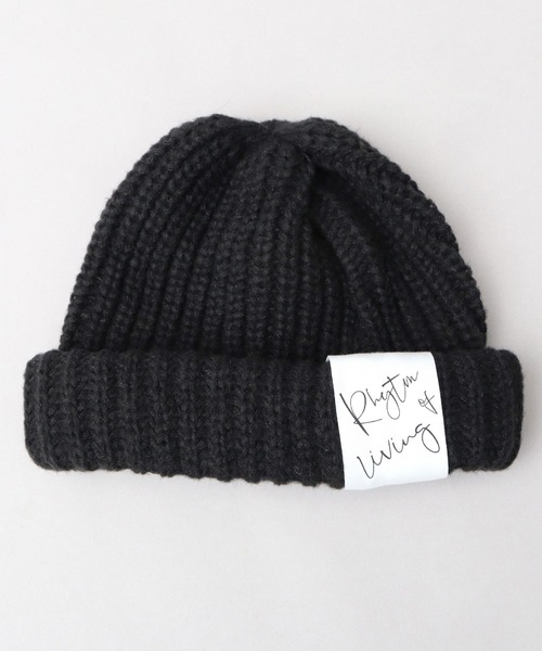 セレブ ニット帽 ニットキャップ ビッグチケットタグ ビッグ ロール