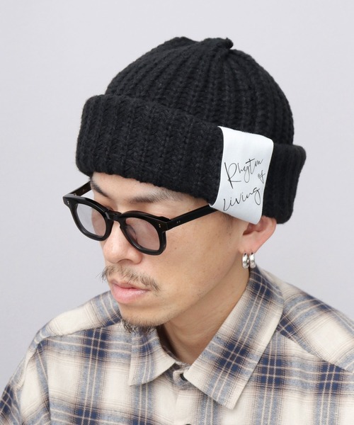 セレブ ニット帽 ニットキャップ ビッグチケットタグ ビッグ ロール