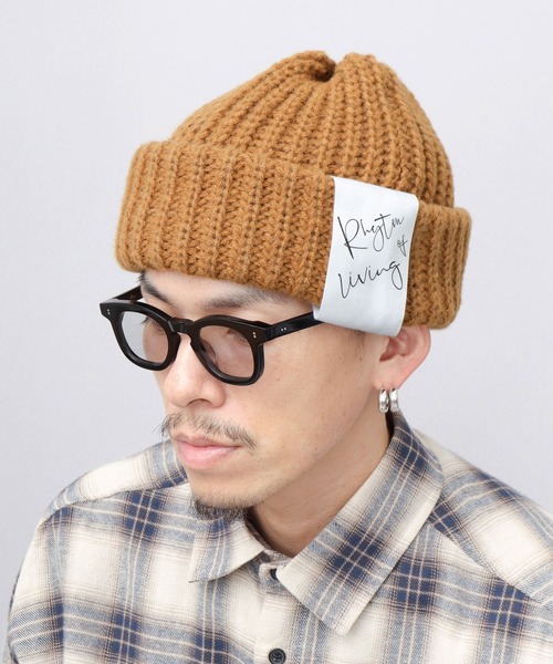 セレブ ニット帽 ニットキャップ ビッグチケットタグ ビッグ ロール