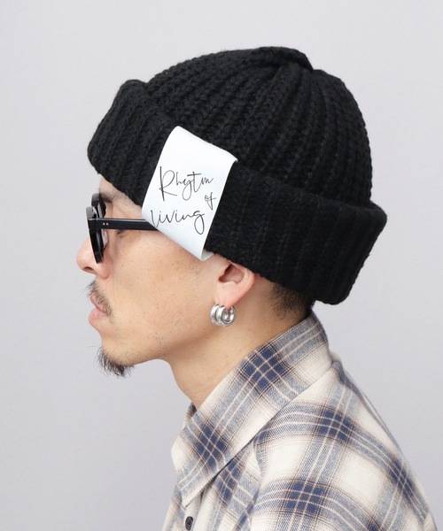 セレブ ニット帽 ニットキャップ ビッグチケットタグ ビッグ ロール