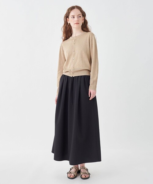 「MACPHEE」 ニットカーディガン M シルバー レディースの画像