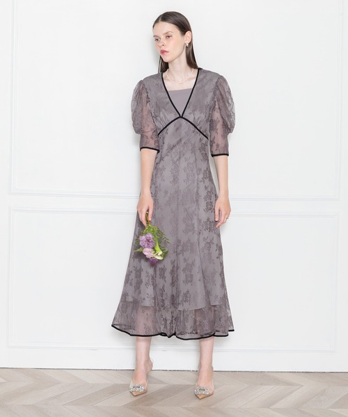 「Leja」 半袖ワンピース SMALL イエロー レディース_画像4