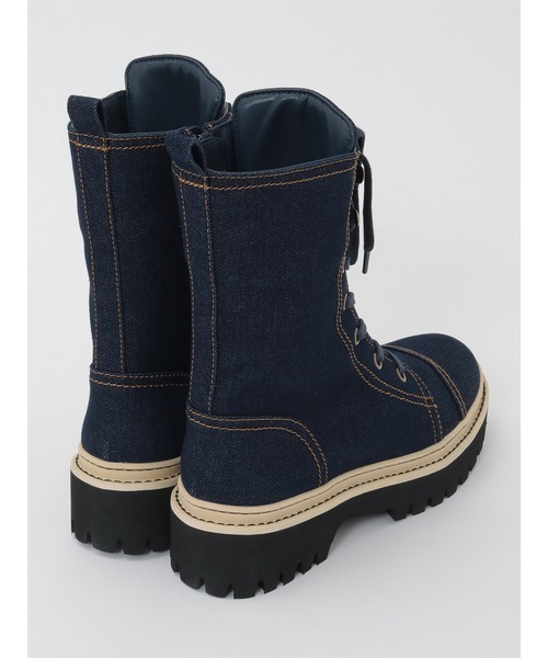 PINK HOUSE（ピンクハウス） ブーツ 顔くまネーム使い編み上げブーツ