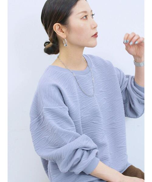 Samansa Mos2 blue（サマンサモスモスブルー） tシャツ ジャガード