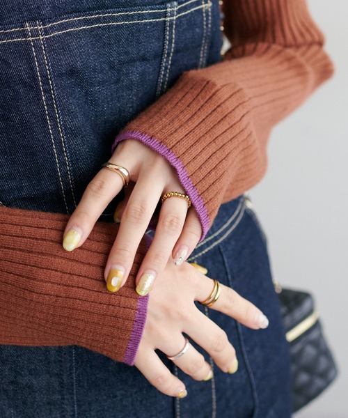 「DISCOAT」 長袖ニット MEDIUM アイボリー レディース_画像8