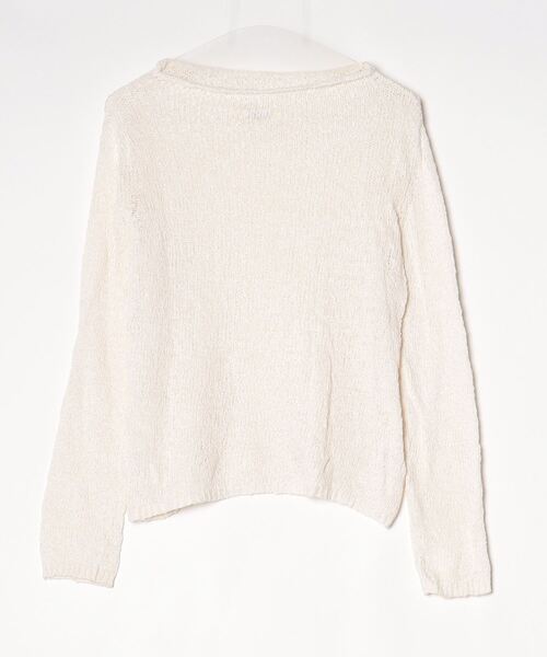 23区 長袖ニット セーター ウール スパンコール 白 38 23区（ニジュウサンク） 長袖ニット 38 ホワイト レディース