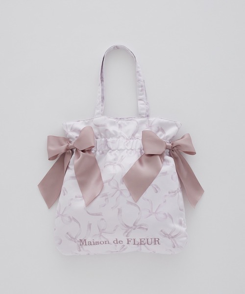 Maison de FLEUR（メゾンドフルール） トートバッグ リボン柄ダブル
