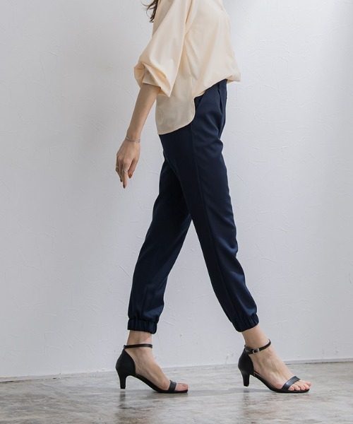 「Pierrot」 イージーパンツ - ダークネイビー レディース_画像7