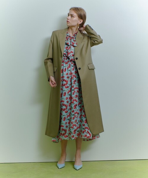 コート チェスターコート 「LOULOU WILLOUGHBY」ビスコースツイルチェスターコート レディースの画像