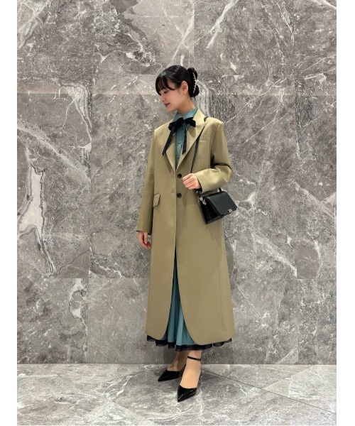 コート チェスターコート 「LOULOU WILLOUGHBY」ビスコースツイルチェスターコート レディースの画像
