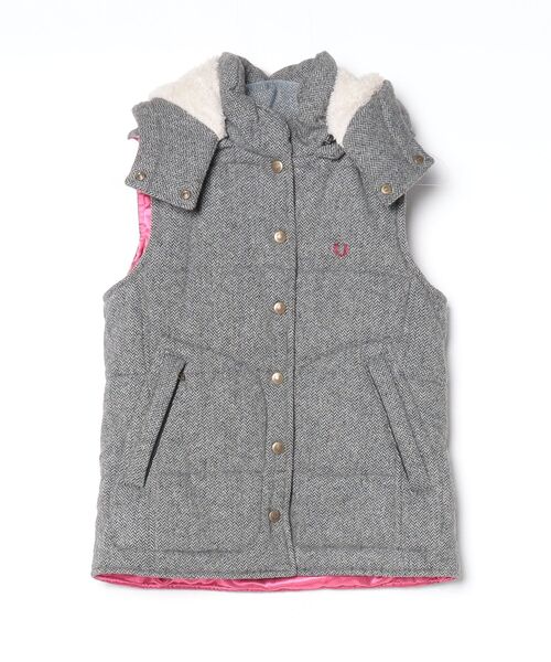 FRED PERRY（フレッドペリー） ベスト MEDIUM グレー レディース