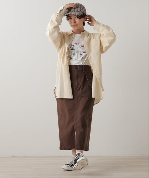 「DOUBLE NAME」 タイトスカート FREE ブラウン レディース_画像2