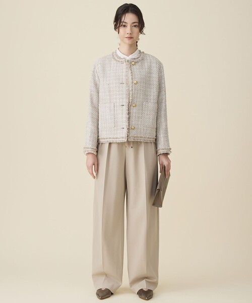 自由区（ジユウク） ジャケット ノーカラージャケット ファンシー