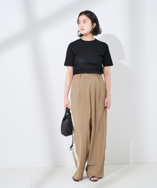 「journal standard L'essage」 半袖ニット FREE アイボリー レディース_画像2