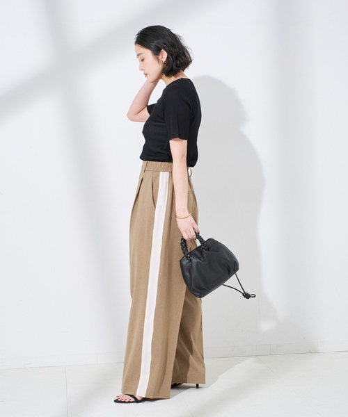 「journal standard L'essage」 半袖ニット FREE アイボリー レディース_画像3