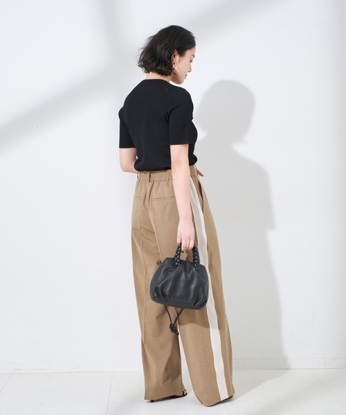 「journal standard L'essage」 半袖ニット FREE アイボリー レディース_画像4