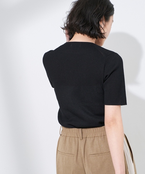 「journal standard L'essage」 半袖ニット FREE アイボリー レディース_画像7
