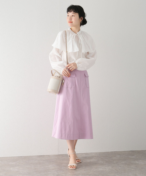 「La TOTALITE」 スカート 38 ネイビー レディース_画像8