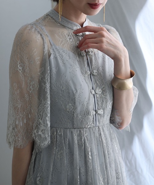 atlo（アトロ） 7分袖ワンピース M ブルー レディース : ZOZOTOWN