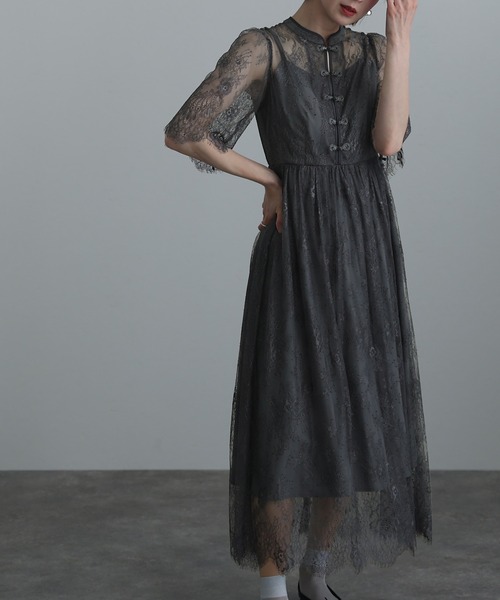 atlo（アトロ） 7分袖ワンピース M ブルー レディース : ZOZOTOWN