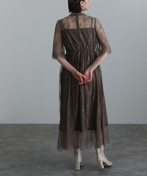 atlo（アトロ） 7分袖ワンピース M ブルー レディース : ZOZOTOWN