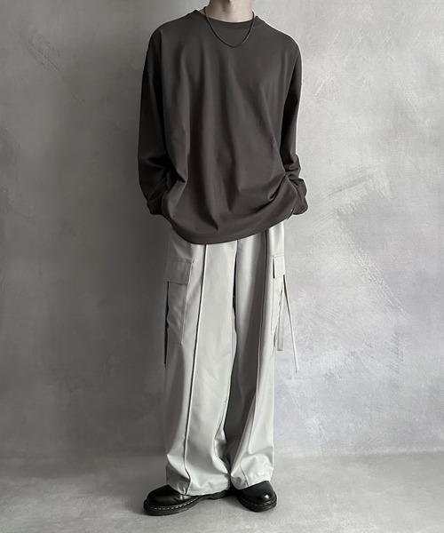 「SERACE」 カーゴパンツ M チャコールグレー メンズ_画像8