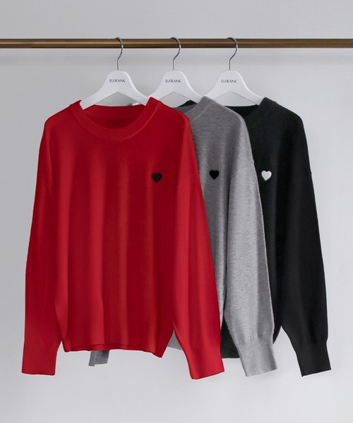 「ELFRANK」 長袖ニット FREE グレー レディース_画像2