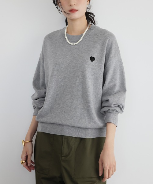 「ELFRANK」 長袖ニット FREE グレー レディース_画像4