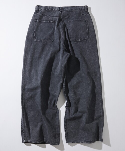「FREAK'S STORE」 デニムパンツ LARGE チャコールグレー メンズ_画像8