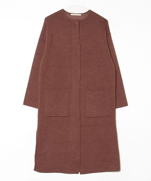 LADY LUCK LUCA（レディラックルカ） ノーカラーコート - ブラウン