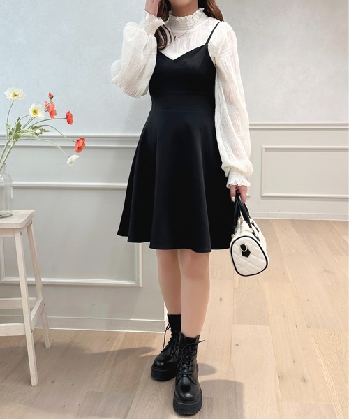 「apres jour」 キャミソールワンピース フリー ブラック レディース_画像2