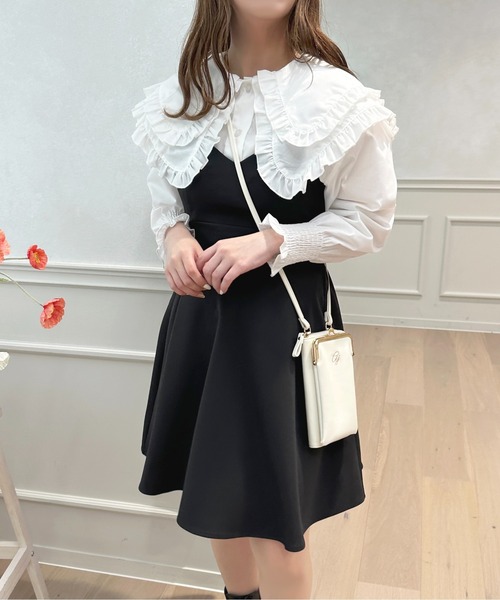 「apres jour」 キャミソールワンピース フリー ブラック レディース_画像7