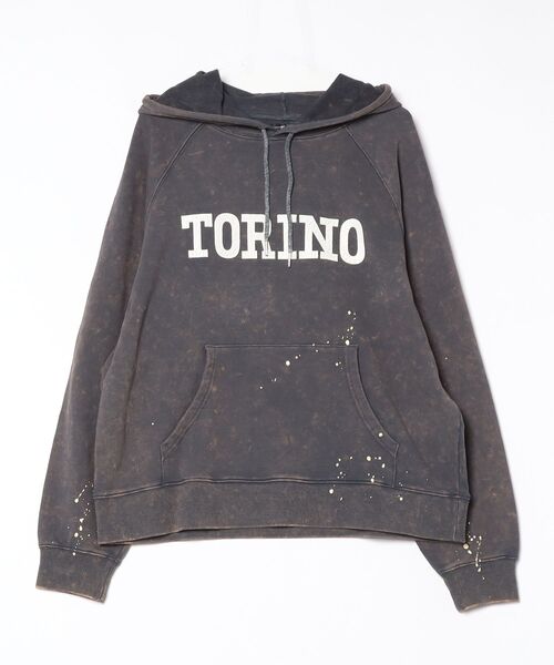 「MandO（Auntie Rosa）」 プルオーバーパーカー MEDIUM チャコールグレー メンズの画像2